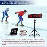 Achterwaartse timer, 2,3 inch led met afstandsbediening, 6-cijferig display, helderheid verstelbaar, zichtbaar vanaf 12 m, draagbaar, met statief en wandhouder voor keuken, examens/wedstrijd, USB