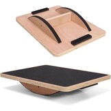 Wobble Board, Sports Balance Board Wood, Wobble Board with Non-Slip Base, Balance Board for Under the Desk, Core Power, Stability, Balance Board Desk