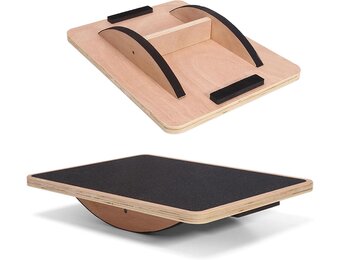 Wobble Board, Sports Balance Board Wood, Wobble Board with Non-Slip Base, Balance Board for Under the Desk, Core Power, Stability, Balance Board Desk