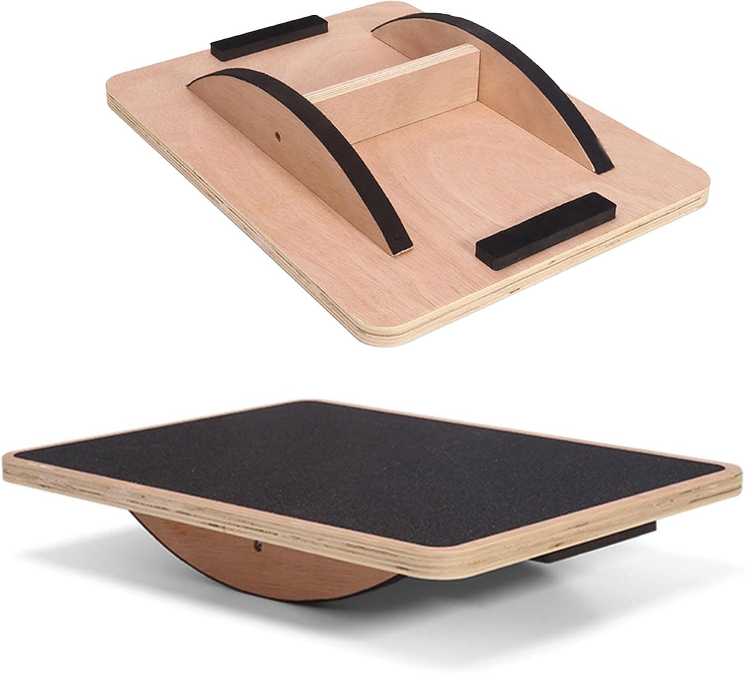 Wobble Board, Sports Balance Board Wood, Wobble Board with Non-Slip Base, Balance Board for Under the Desk, Core Power, Stability, Balance Board Desk