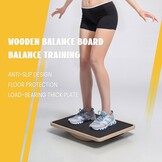 Wobble Board, Sports Balance Board Wood, Wobble Board with Non-Slip Base, Balance Board for Under the Desk, Core Power, Stability, Balance Board Desk