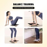 Wobble Board, Sports Balance Board Wood, Wobble Board with Non-Slip Base, Balance Board for Under the Desk, Core Power, Stability, Balance Board Desk