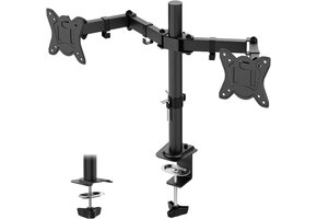 Ergonomische Dubbele Monitorarm Zwart met 56% Korting