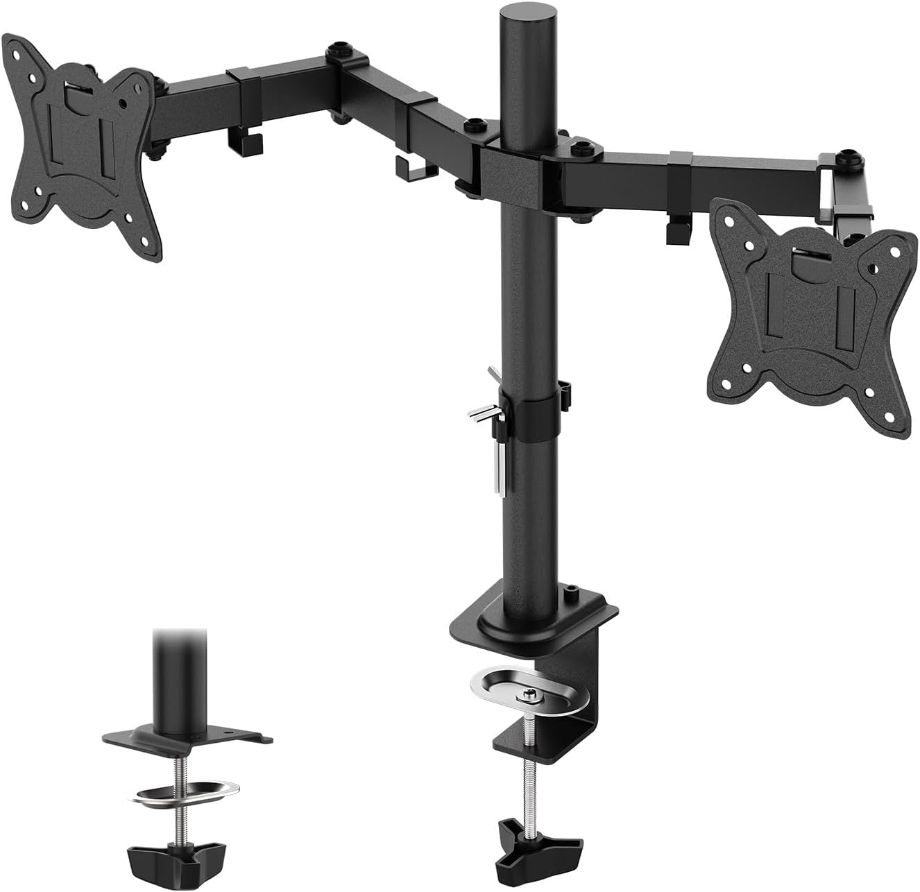 GRIFEMA Dubbele Monitor Arm - Voor 13-27 inch schermen - Zwart