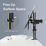 GRIFEMA Dubbele Monitor Arm - Voor 13-27 inch schermen - Zwart