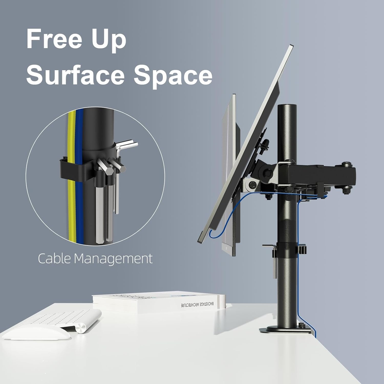 GRIFEMA Dubbele Monitor Arm - Voor 13-27 inch schermen - Zwart
