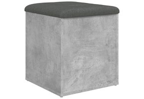 Opbergbankje bewerkt hout betongrijs - 57% korting!