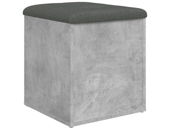 vidaXL Opbergbankje 42x42x45 cm bewerkt hout betongrijs