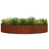 vidaXL Tuin Bloempot Bruin 120 x 120 x 20 cm Cortenstaal