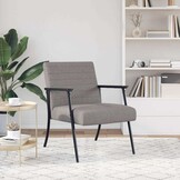 VidaXL Fauteuil Taupe - Stoffen Relaxstoel met Korting