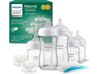 Philips Avent Natural Response Glas Babyfles Starterset 5-delig - Transparant
