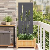 vidaXL Tuin decoratief paneel Antraciet 50 x 140 cm Koudgewalst staal