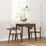 2x Bruine Massief Houten Eetkamerstoelen met Kussens - 35% Korting
