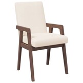 2x Bruine Massief Houten Eetkamerstoelen met Kussens - 35% Korting