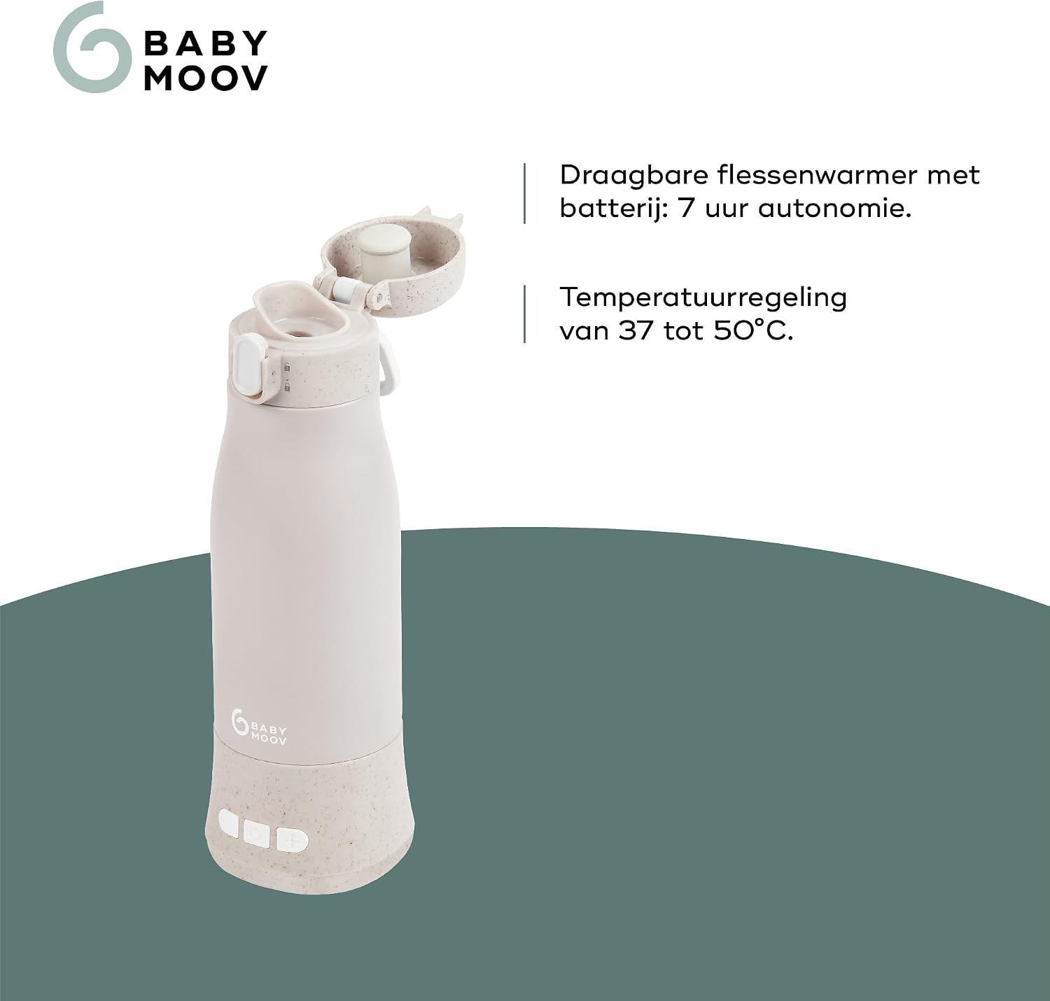 Babymoov Moov & Feed Draadloze Flessenwarmer 340 ml - Beige
