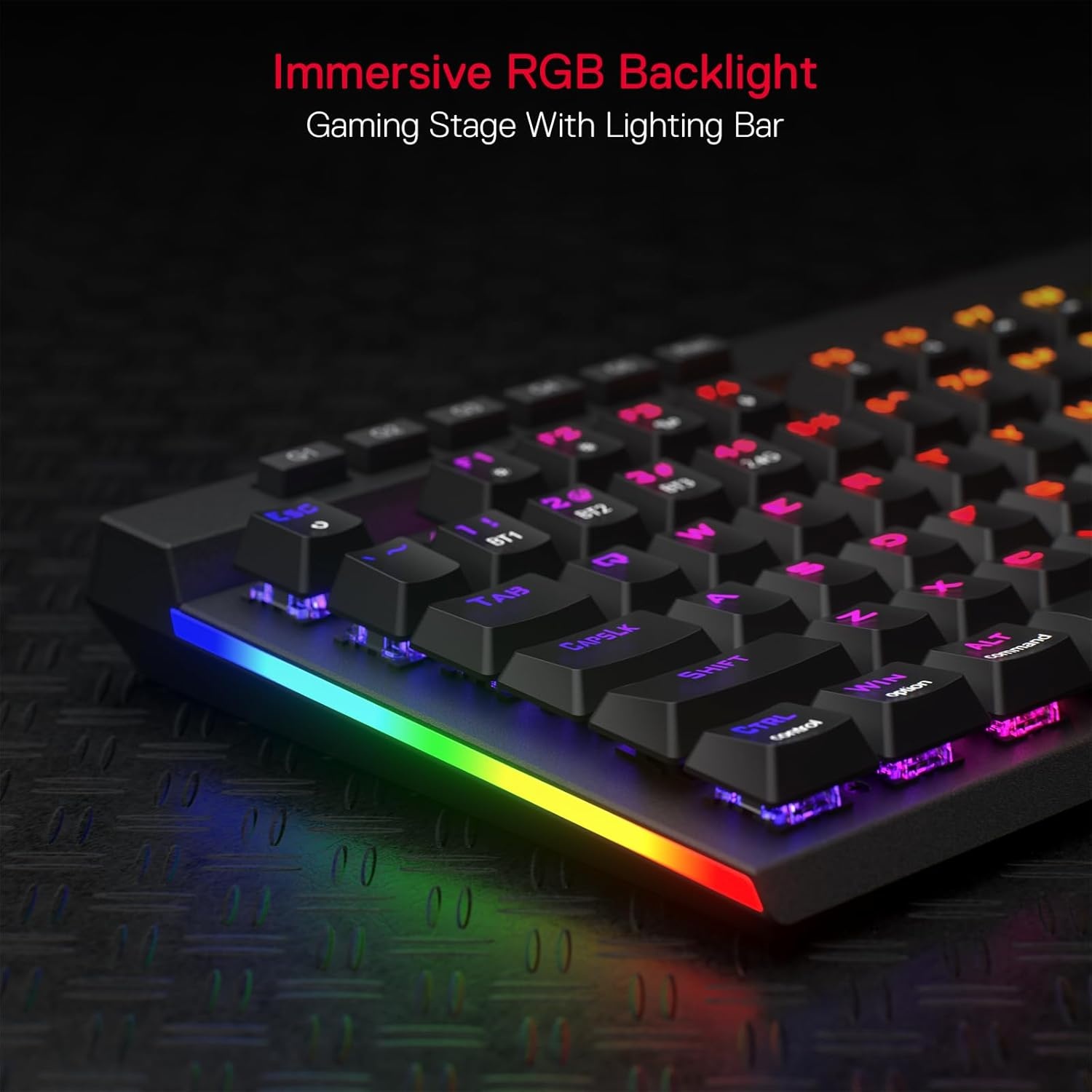 Draadloos RGB Gaming Toetsenbord 104 Toetsen - 3-Modi, Hot-Swap