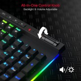 Draadloos RGB Gaming Toetsenbord 104 Toetsen - 3-Modi, Hot-Swap