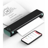 Phomemo M08F Thermal Printer - Portable Wireless A4 Mobile Printers for Home Office, Bluetooth Inkless Printer Compatible with Laptops & Smartphone,Black
