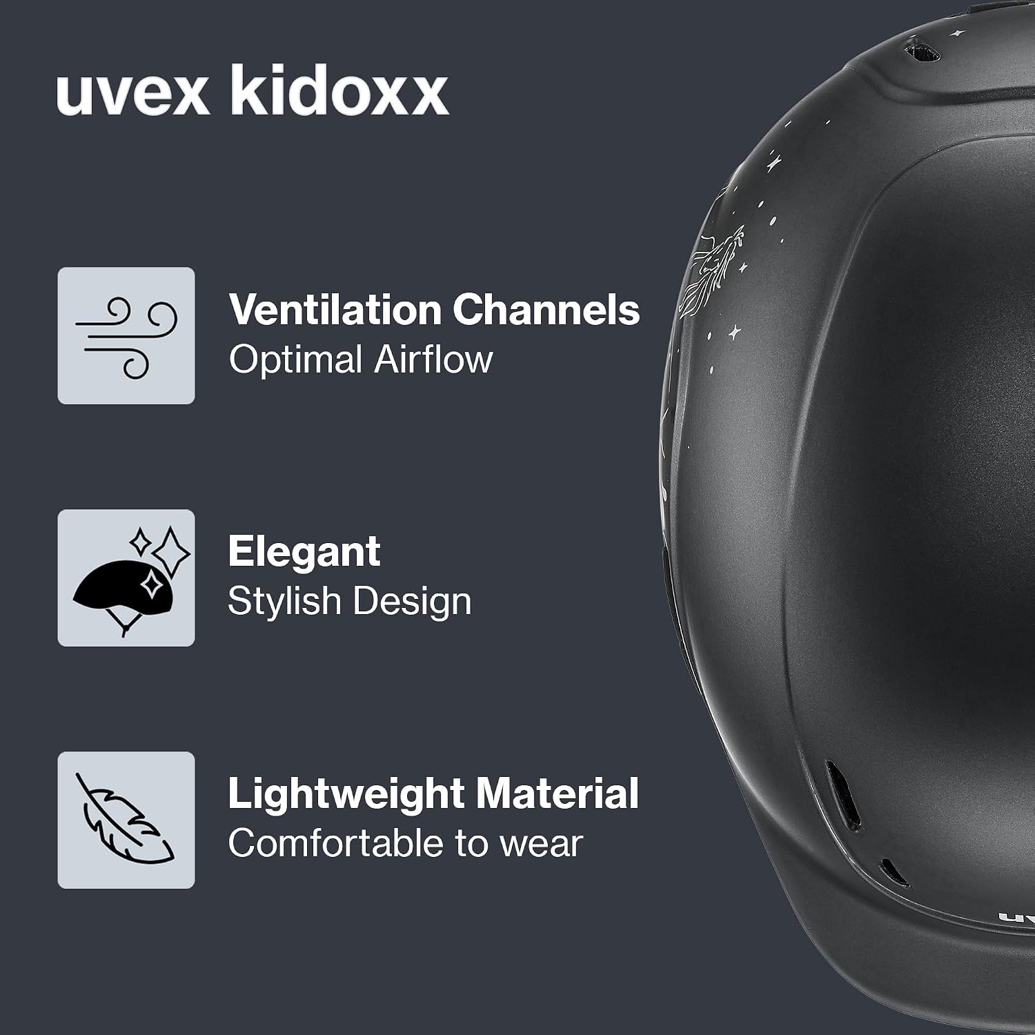 uvex kidoxx Kids Lightweight Riding Helmet Individual Adjustment Optimal Ventilation