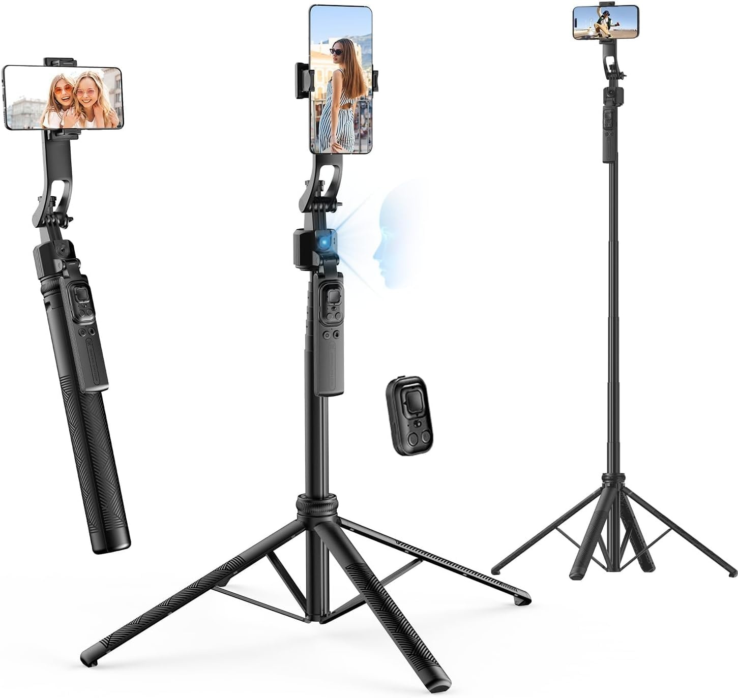 Rollei Easy Creator Quadpod AI met 360° Tracking en Bluetooth Afstandsbediening - 163 cm