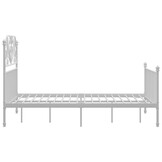 vidaXL Bedframe metaal wit 120x200 cm