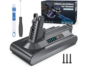 8000 mAh Battery for Dyson V10 SV12, morpilot Replacement Battery for V10 Absolute Animal Motorhead Fluffy Extra Cyclone Cordless Vacuum Cleaner, Replaces Dyson 969352-02