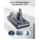 Vervangende Accu voor Dyson V10 - 8000 mAh - 40% Korting
