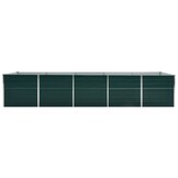 vidaXL Plantenbak verhoogd 400x80x45 cm gegalvaniseerd staal groen