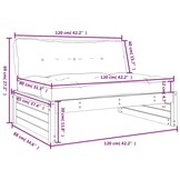 vidaXL Middenbank 120x80 cm massief douglashout