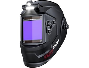 ARCCAPTAIN Grote Weergave 3.95 "x 3.6" True Color Auto Verduistering Lashelm met Licht, Zonne-aangedreven Laskap, 4 Arc Sensor Brede Schaduw 4/5-9/9-13 voor Stick MIG TIG Cut