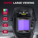 ARCCAPTAIN Grote Weergave 3.95 "x 3.6" True Color Auto Verduistering Lashelm met Licht, Zonne-aangedreven Laskap, 4 Arc Sensor Brede Schaduw 4/5-9/9-13 voor Stick MIG TIG Cut