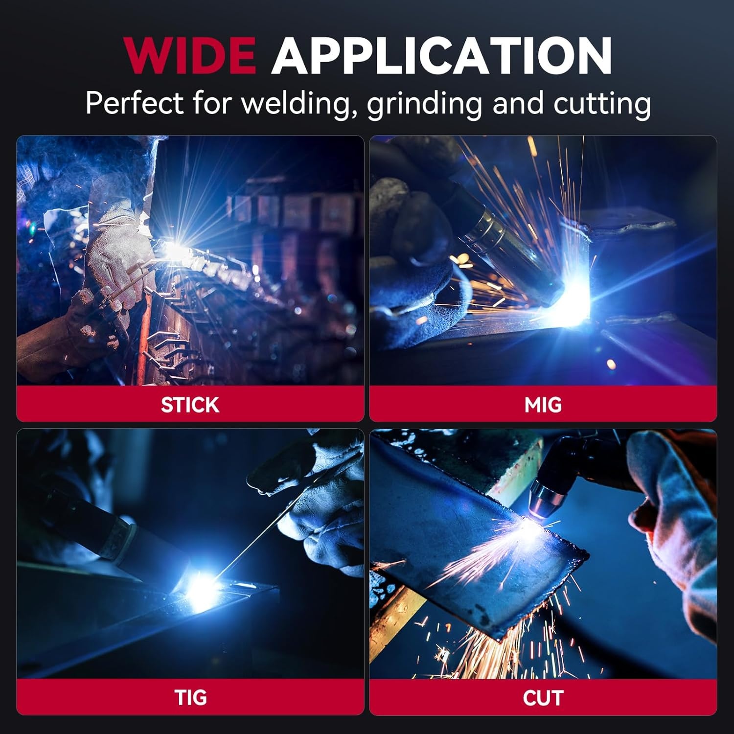 ARCCAPTAIN Grote Weergave 3.95 "x 3.6" True Color Auto Verduistering Lashelm met Licht, Zonne-aangedreven Laskap, 4 Arc Sensor Brede Schaduw 4/5-9/9-13 voor Stick MIG TIG Cut
