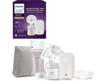 Philips Avent Enkelvoudige Elektrische Borstkolf SCF396/31 met Reistas - Transparant