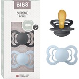 BIBS Supreme Speen 0-6m Siliconen 2-Pack Haze/Blossom - 53% Korting!