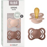 BIBS Supreme Speen 0-6m Siliconen 2-Pack Haze/Blossom - 53% Korting!
