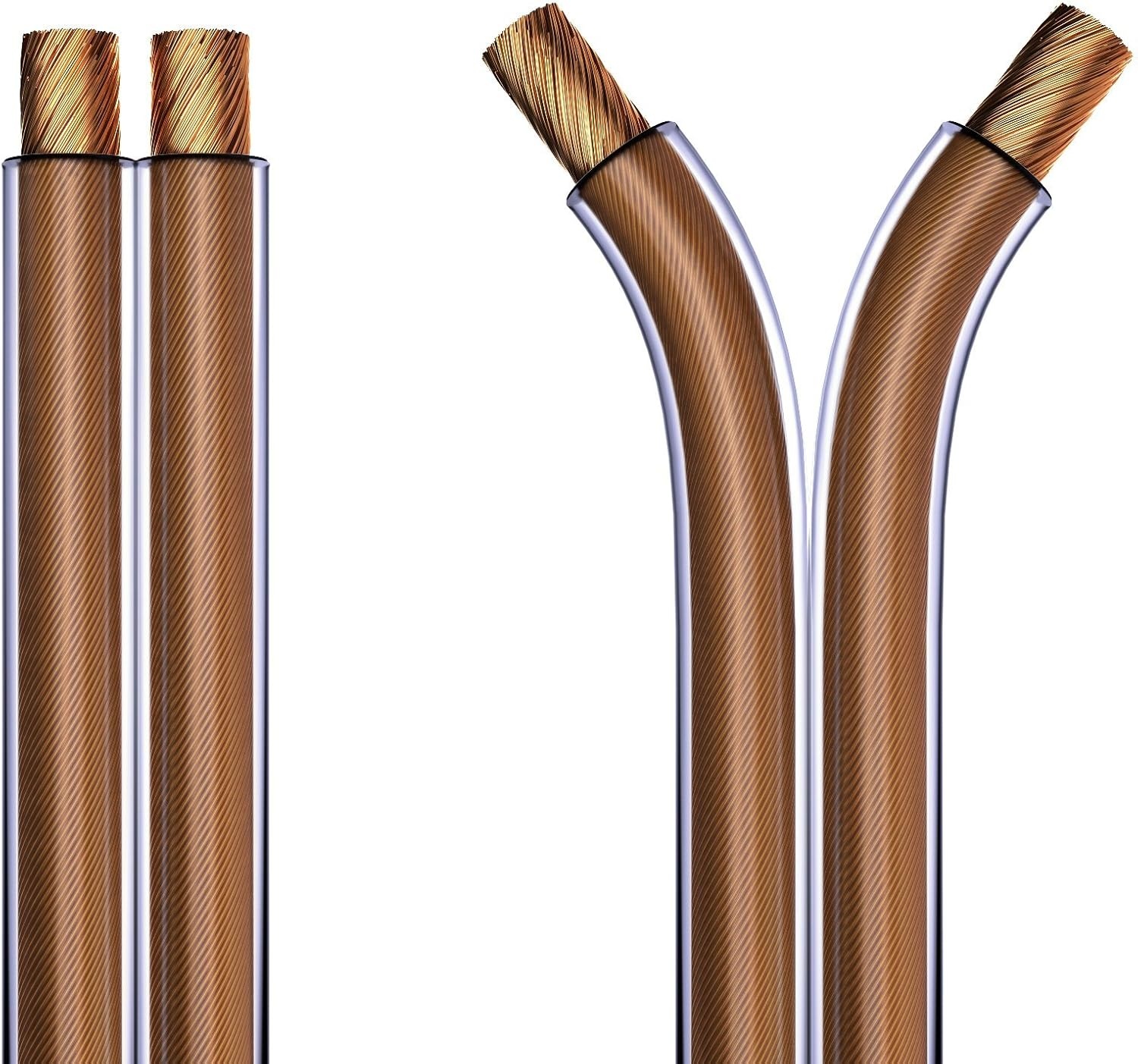 PureLink Luidsprekerkabel - 2 x 2.5 mm² - 20 meter - Transparant
