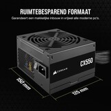CORSAIR CX550 550W ATX Voeding - 80 PLUS Bronze - Zwart