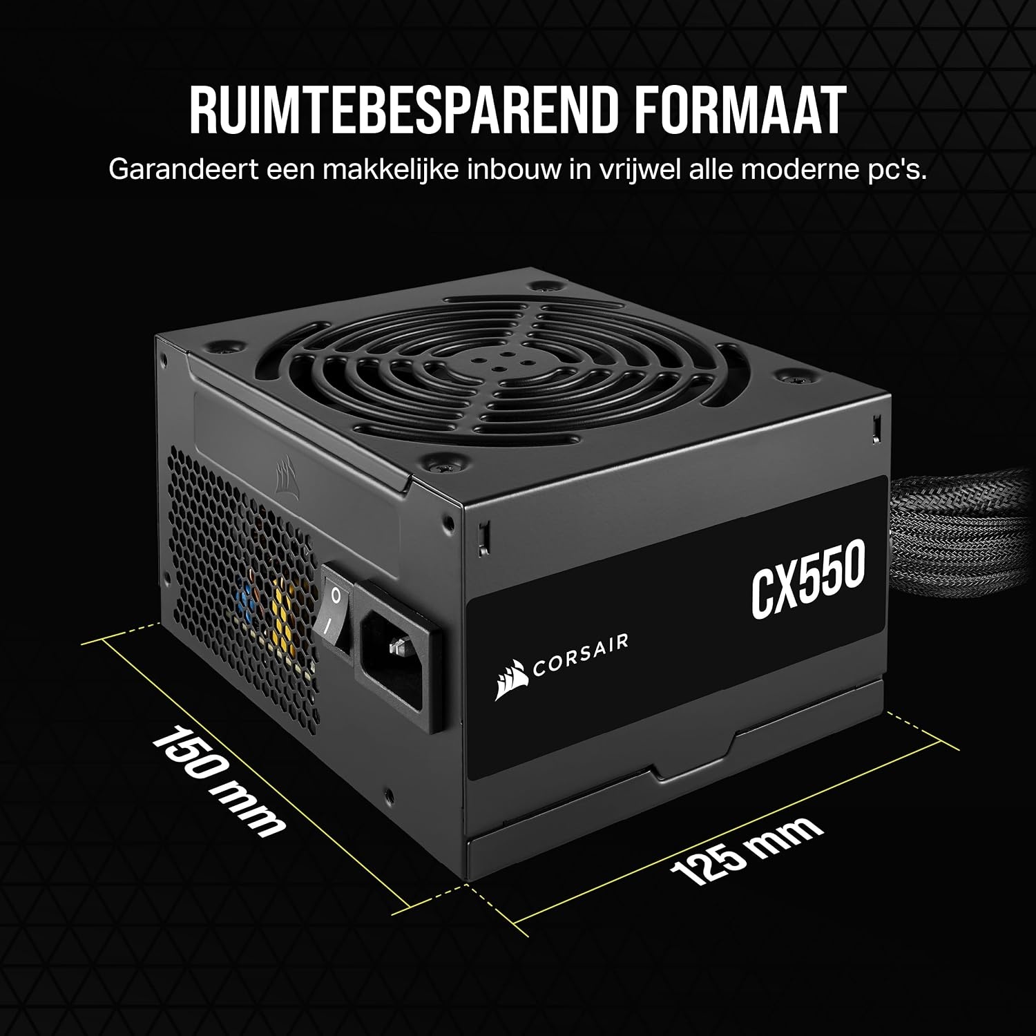 CORSAIR CX550 550W ATX Voeding - 80 PLUS Bronze - Zwart