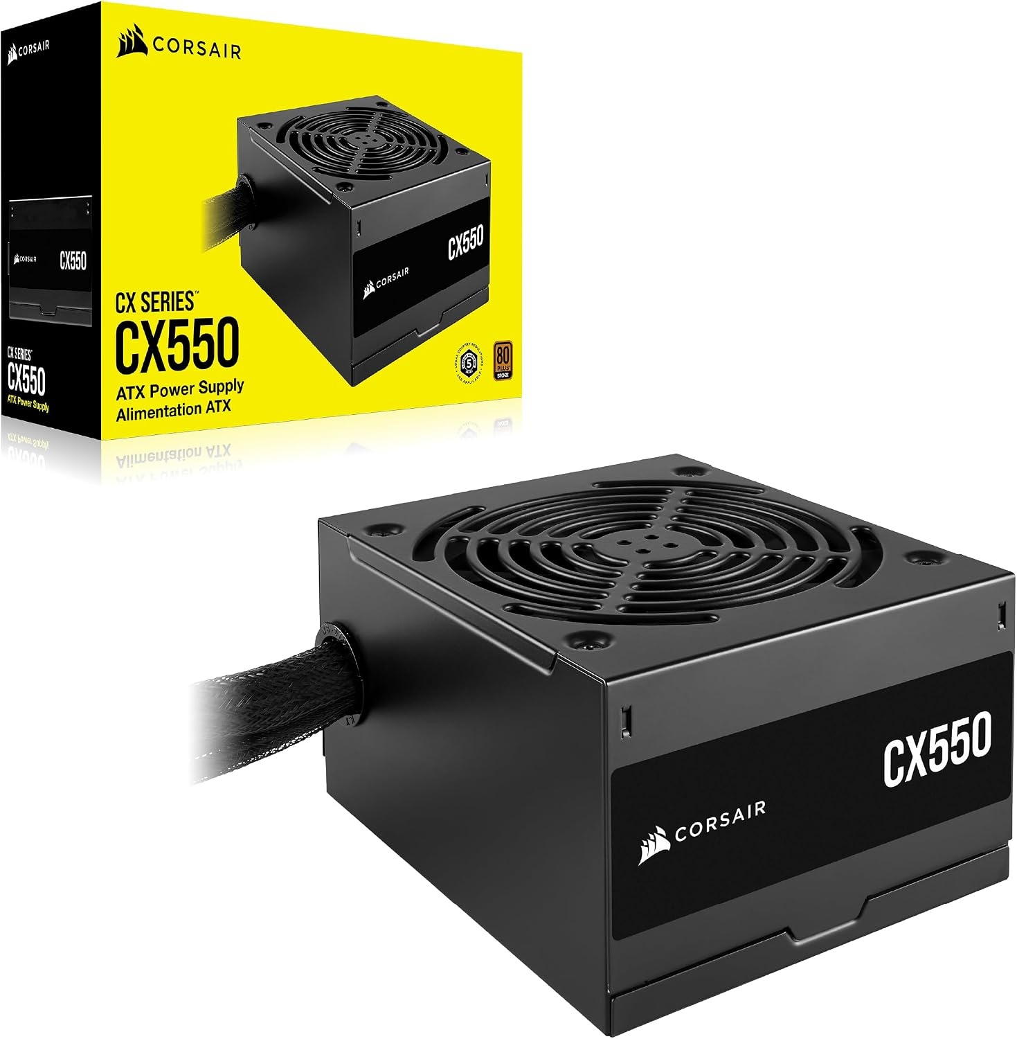 CORSAIR CX550 550W ATX Voeding - 80 PLUS Bronze - Zwart
