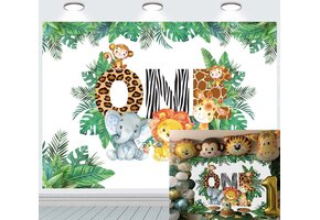 Jungle Dieren Fotografie Achtergrond voor Kinderfeestjes - 53% Korting