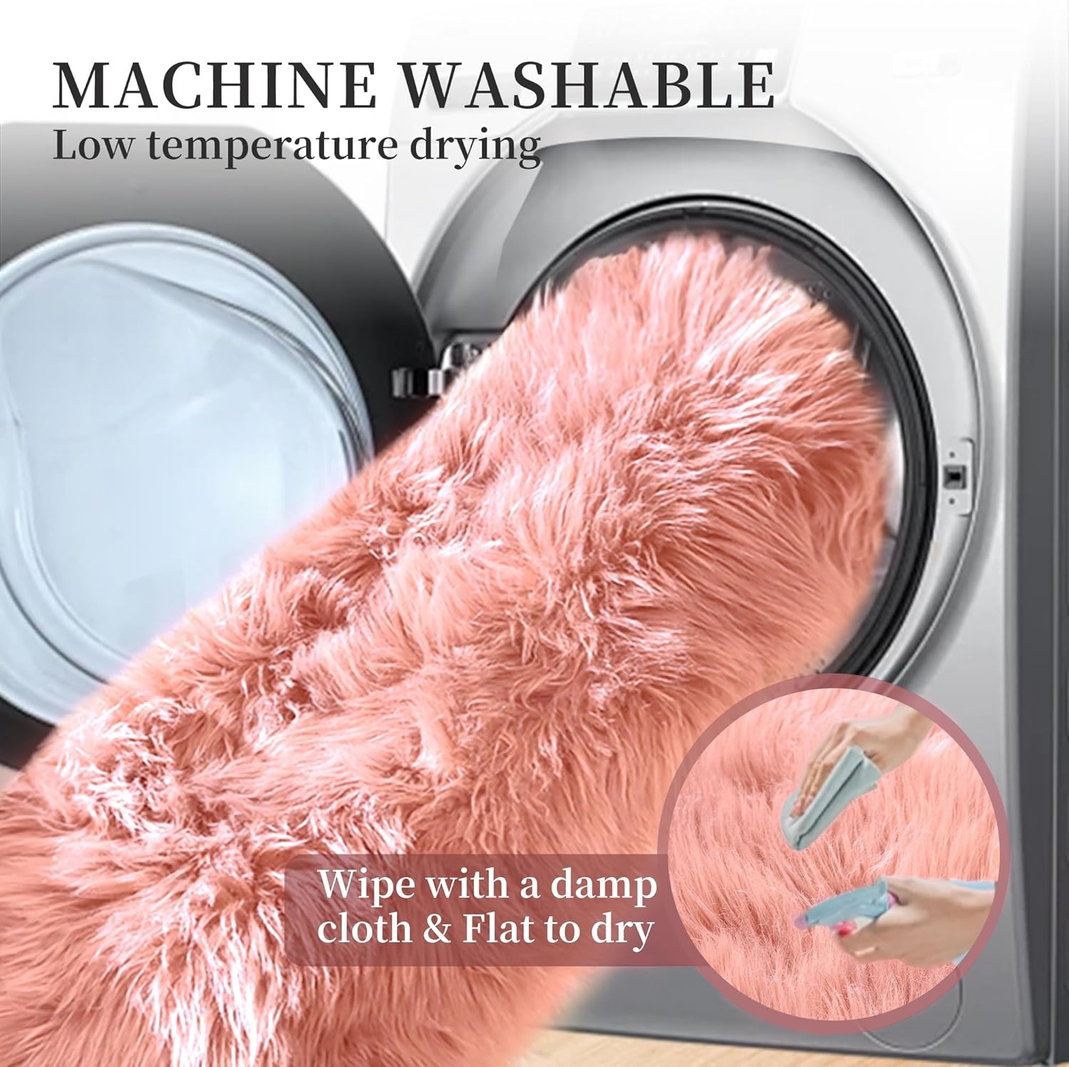ORINOVA Tapijt 60 x 180 cm roze Zacht Fluffy Tapijt Shaggy Vloerkleed voor Slaapkamer