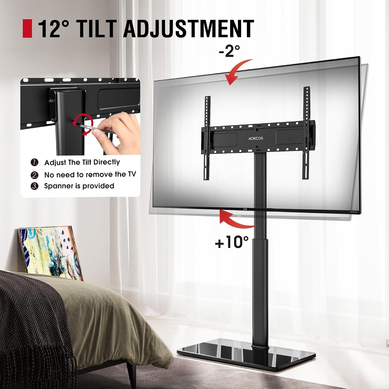 TV Vloerstandaard 42-75 inch, Draaibaar & Kantelbaar (-59%)