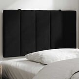Hoofdbordkussen Fluweel Zwart - 90 cm - 72% Korting