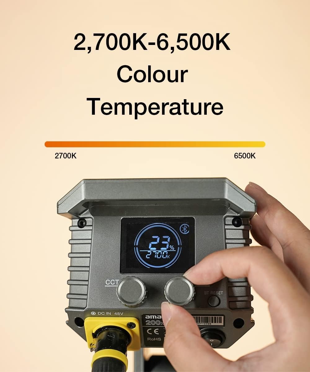 200W LED Videolamp Bi-Color 2700-6500K - 30% Korting