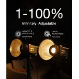 Aputure Amaran 200x S - Dual Colour COB Video Light, Compacte, Lichtgewicht LED Point Light Source, 100W 2700-6500K Key Light voor Fotografie en Videografie, Compatibel met Bowens Mount Accessoires