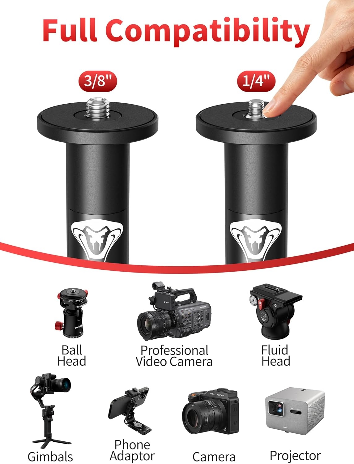 Monopod voor Studio Live Uitzendingen | Aluminium | Verstelbaar | Ronde Voet | 34% Korting