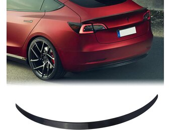 Spoiler voor Tesla Model 3 2018-2023 | Glanzend Zwart ABS | 29% Korting