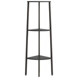 Hoekkast 3 schappen 45,5x31,5x120 cm Zwart - 34% Korting