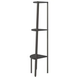 Hoekkast 3 schappen 45,5x31,5x120 cm Zwart - 34% Korting