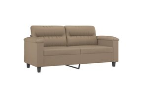 VidaXL Tweezitsbank Cappuccino Kunstleer 140 cm - 35% Korting